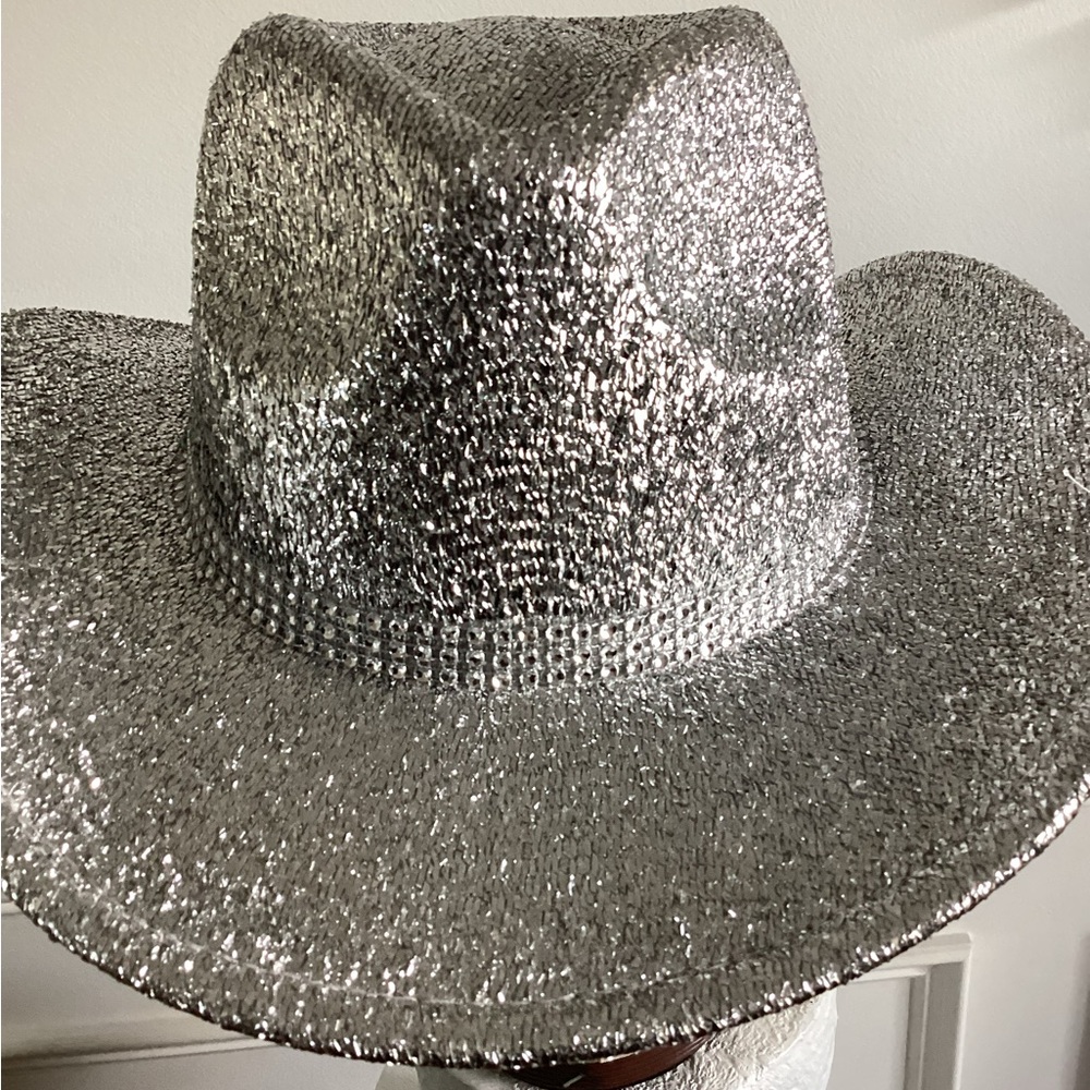 Silver Glitter Women's Hat - Picture 5 of 6